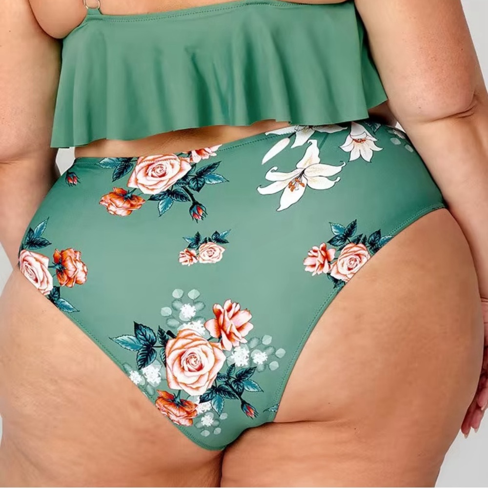 *3 for $10* nwt: bree floral high waisted cheeky bikini bottoms - Picture 7 of 8